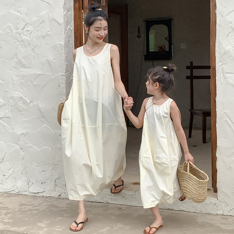 韩版洋气亲子装女童连衣裙ins夏