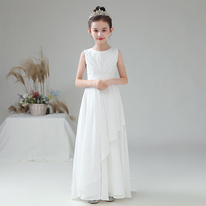 亚马逊直销女童礼服白纱裙儿童钢