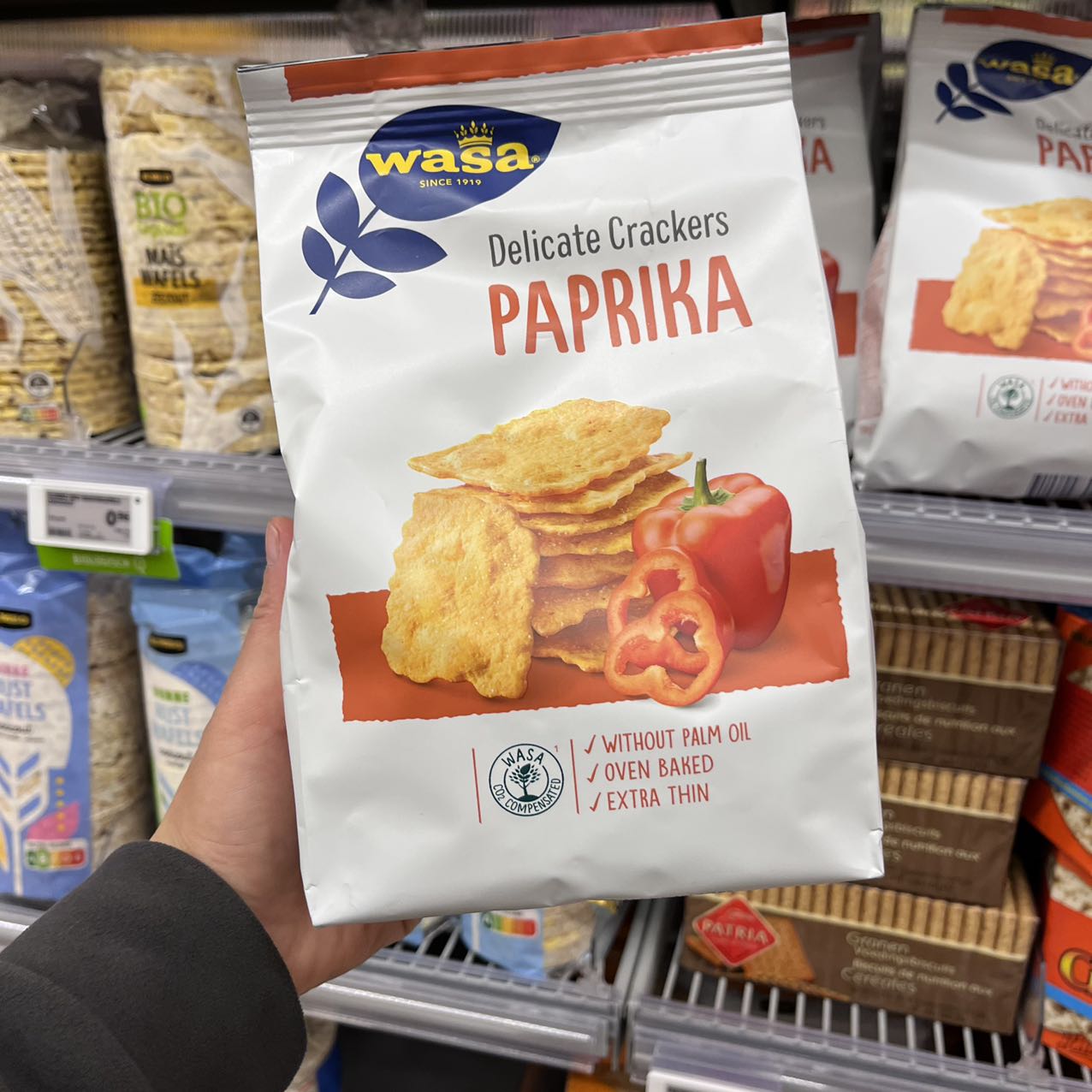 wasa甜辣椒酥脆苏打精致粗粮早餐