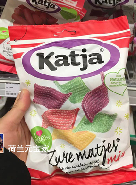 现货荷兰katja卡佳彩虹垫酸爽水果卷多果汁酸甜味进口糖果无添加