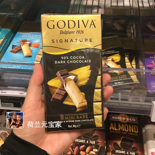 Godiva歌帝梵黑巧克力排块独立装