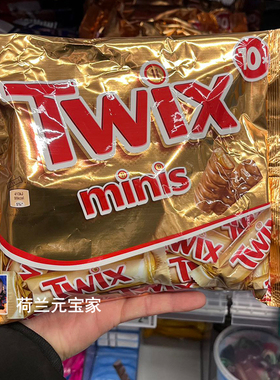 现货荷兰进口Twix特趣焦糖曲奇饼干迷你巧克力227g10条装