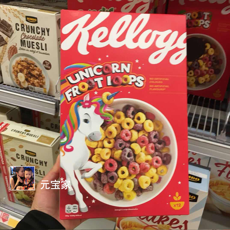 荷兰家乐氏五彩早餐麦片果味