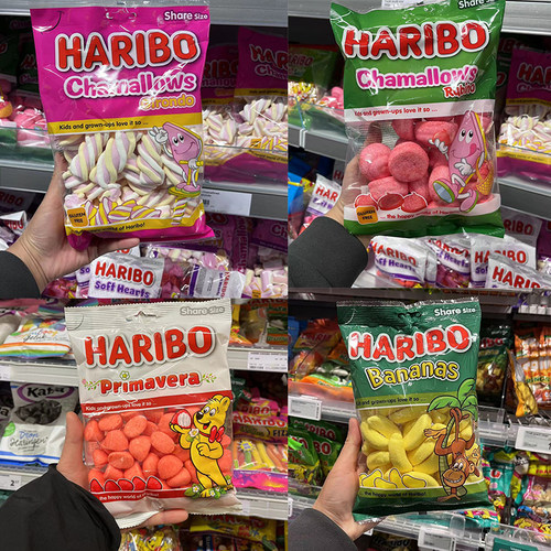 荷兰haribo草莓脆皮香蕉棉花糖