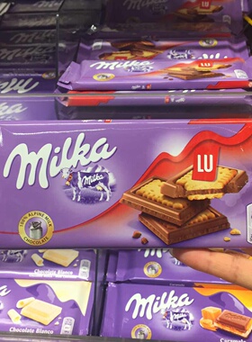 现货荷兰进口德国Milka妙卡lu饼干多种口味香浓果仁夹心巧克力