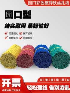 电镀锌铁丝扎带包塑细铁丝光缆通信绑扎带园艺扎条绑藤枝架 圆 口