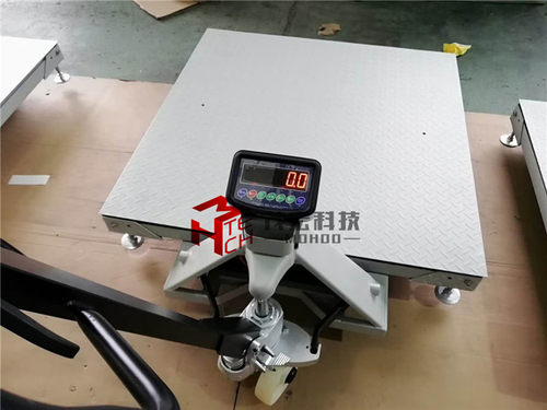 定做500kg1000kg2000kg手推移动式地磅带扶手 搬货称重一体平台秤