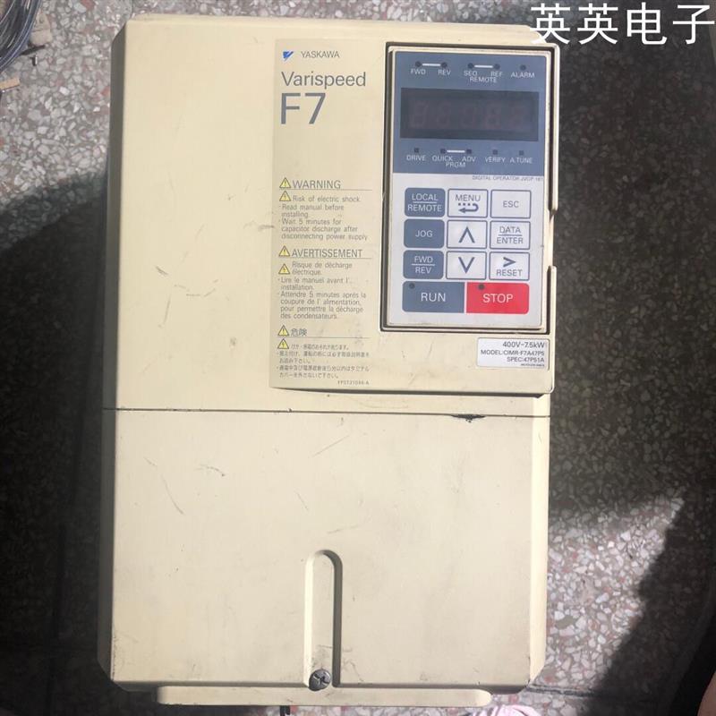 议价(英英电子)安川变频器 CIMR-F7A47P5 功能完好