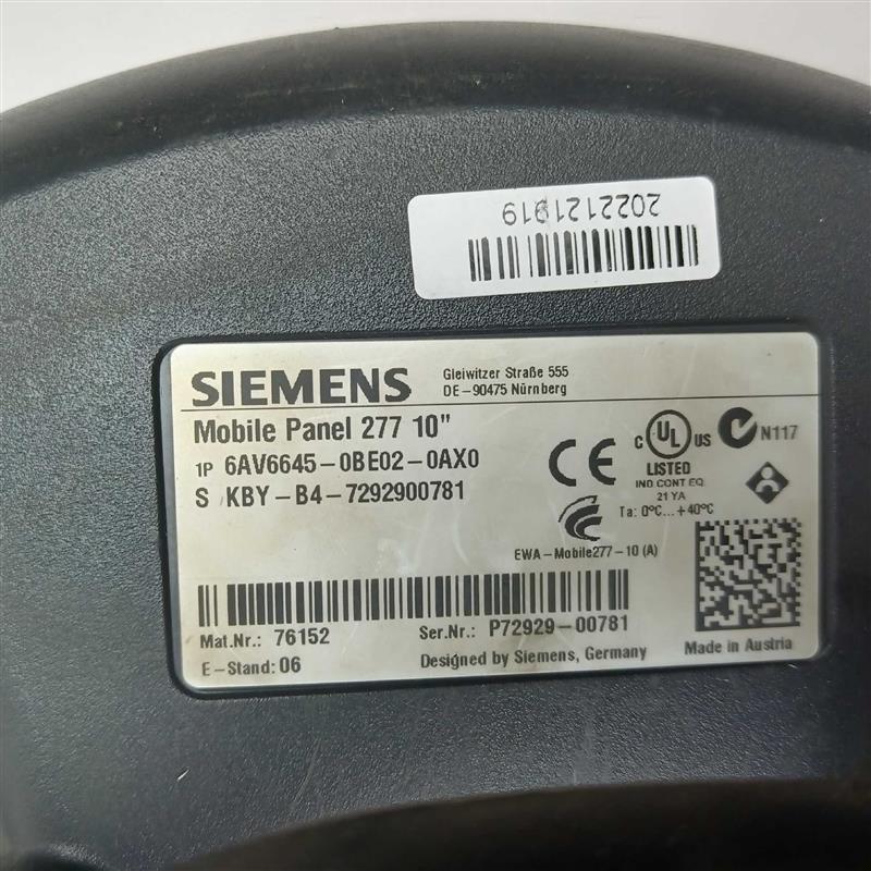 议价示教器6AV6645-0BE02-0AX0  (对付设备)