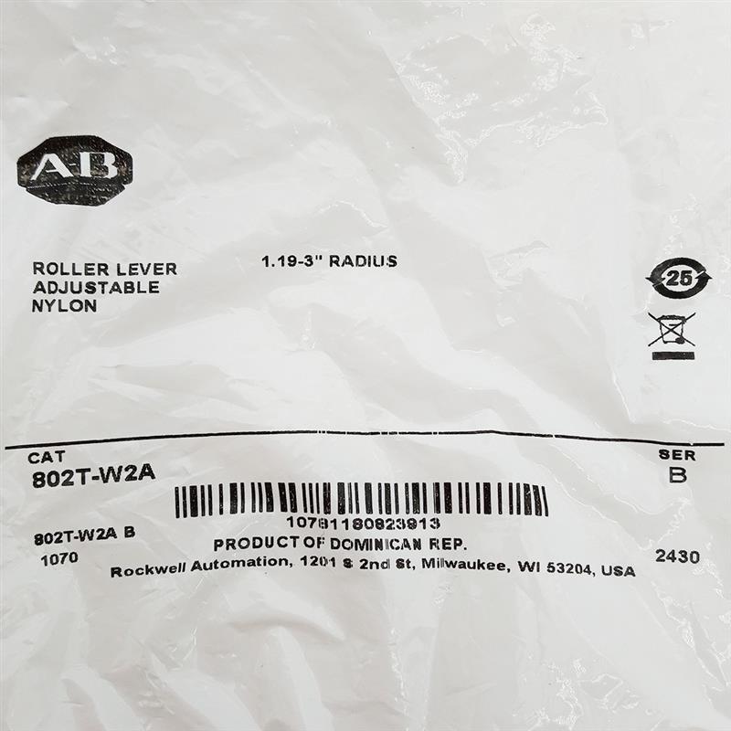 议价802T-W2A美国罗克韦尔自动化AB限位开关杆全新现货质保1年802