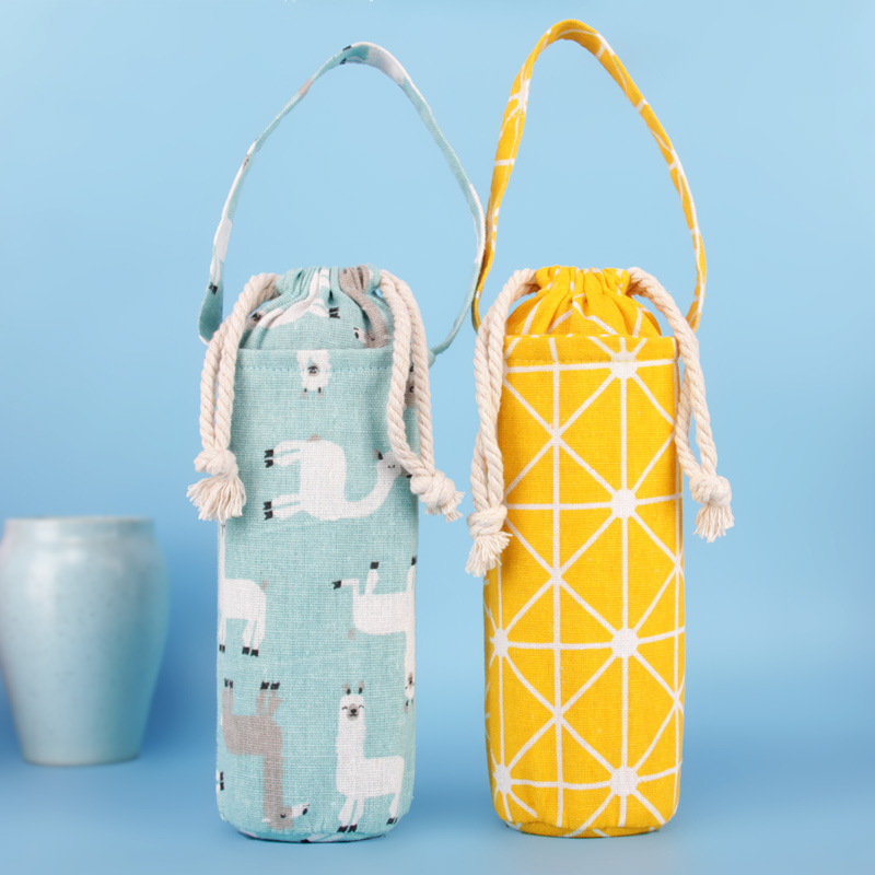 杯套缩口便携防摔玻璃杯保温杯棉麻保护套手提隔热水杯子袋杯子套,餐饮具,杯套,淘宝优惠券,粉丝福利购,淘宝优惠卷