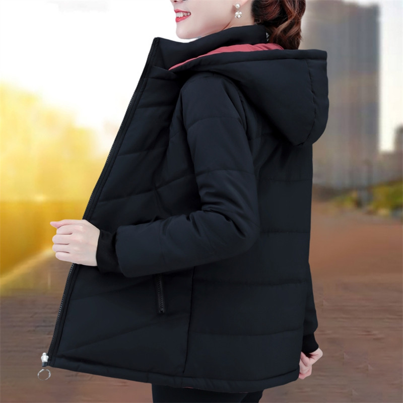 双面穿羽绒棉衣棉服女2025冬季新款宽松保暖中年妈妈棉袄外套,女装棉衣/棉服,燕颉服饰