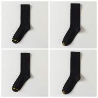 Black leather shoes, socks, men's long socks, spring and autumn breathable mid-calf suit, business long calf formal wear, cotton socks, British high waist thumbnail 6