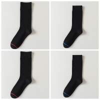 Black leather shoes, socks, men's long socks, spring and autumn breathable mid-calf suit, business long calf formal wear, cotton socks, British high waist thumbnail 7