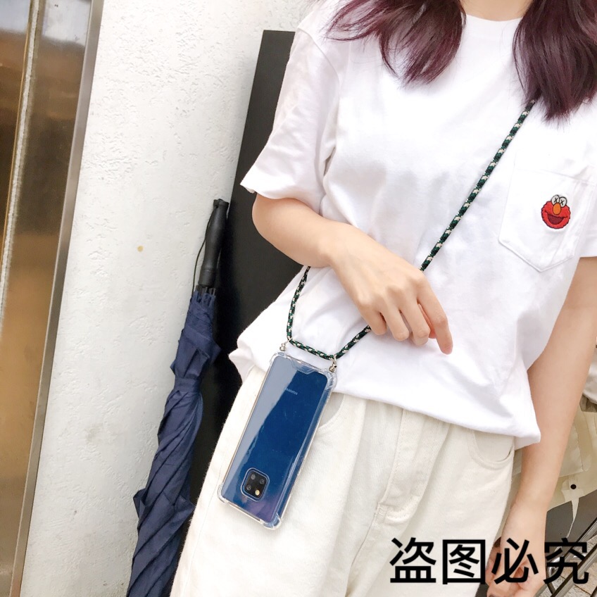 华为p40手机壳防摔欧美斜挎挂绳