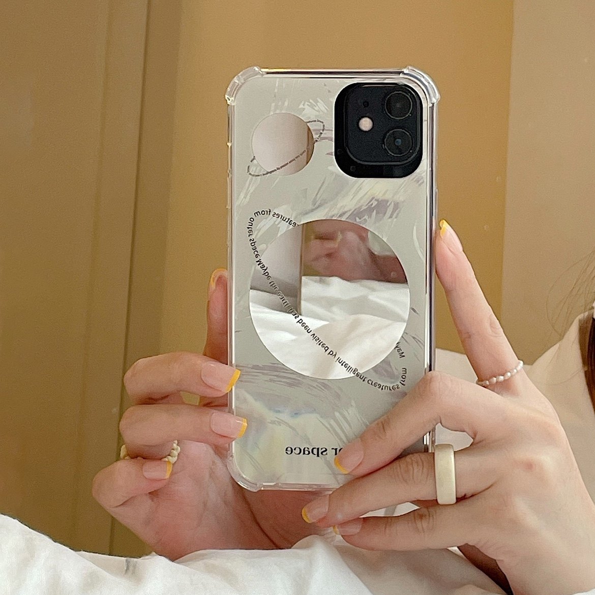 星球镜面适用17promax苹果11/13手机壳iphonexsmax全包防摔电话壳16promax