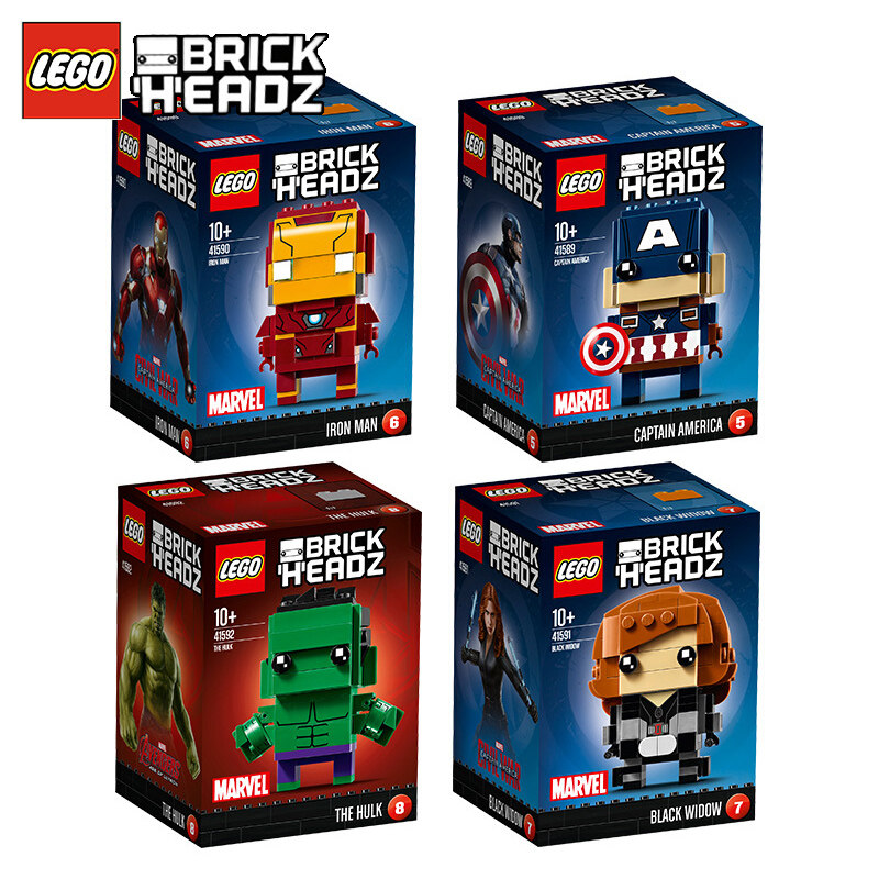 乐高BRICKHEADZ方头仔积木DC蝙蝠侠海王漫威钢铁侠美国队长灭霸