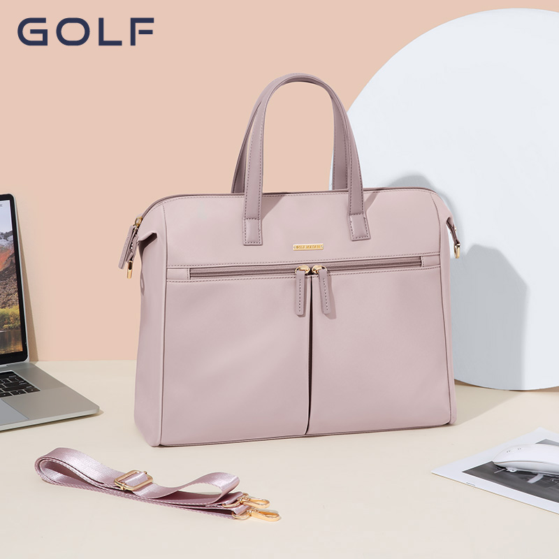 GOLF手提15寸电脑包女单肩包斜跨手拎包通勤防水商务文件包公文包