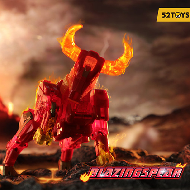 52toys猛兽匣系列炽热标枪红牛bb33变形玩具潮玩机甲拼装模型手办