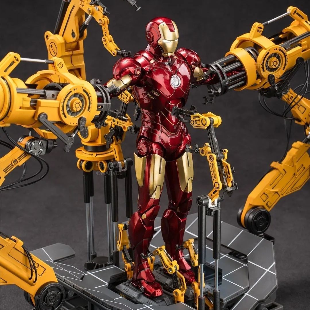 中动玩具 钢铁侠2 mk4 拆甲台套装 漫威复仇者联盟 可动手办模型