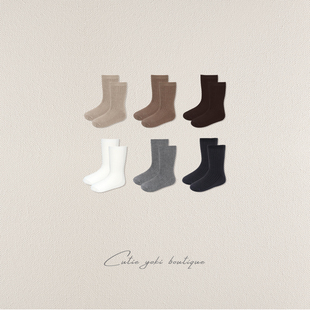 针织筒袜糯叽叽 款 儿童中大童小短袜 秋冬四季 Cutieyoki家童装