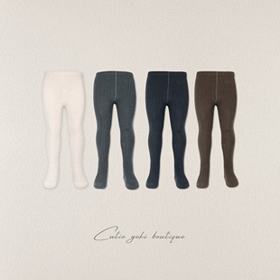 精梳棉长筒袜 袜四季 买2减5买3减15YOKI童装 女童袜中大童坑条连裤