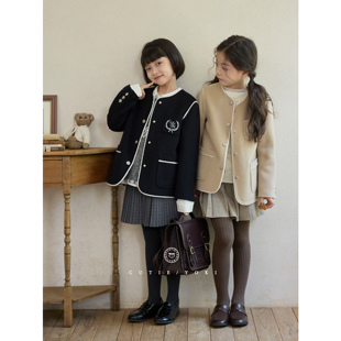 YOKI家童装 100%澳毛学院风匠心手工双面尼外套 周年限定女童西装