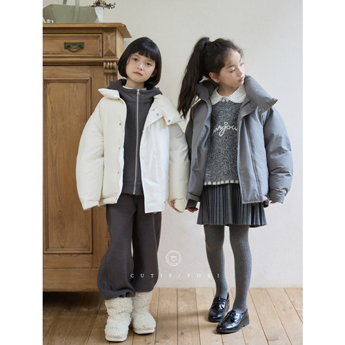 YOKI家童装极简风羽绒服加厚三星95波兰白鸭绒保暖外套