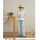 点点木耳边小飞袖 女童白衬衫 夏季 蕾丝纯棉上衣 捡漏直播不退