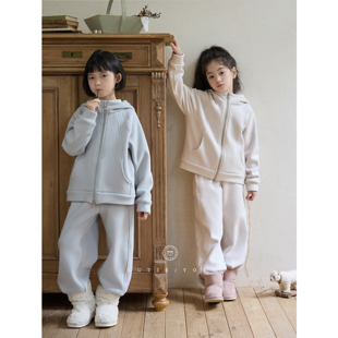冬日小暖炉加厚抗起球德绒卫衣运动套装 CUTIEYOKI家童装 加绒套装