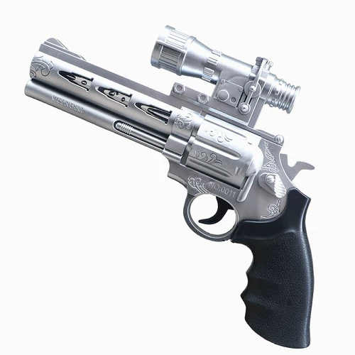 Музыкальный электрический легкий пистолет, револьвер, разноцветная игрушка, вибрация