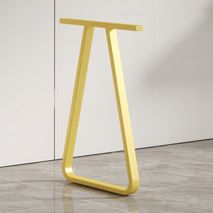 定做圆弧形吧台架单边桌架支架办公桌架书桌餐台脚铁艺桌腿支撑架