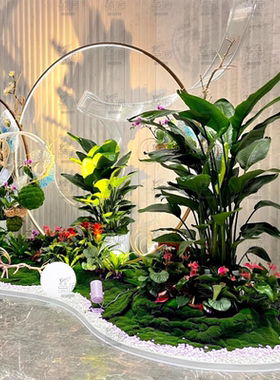室内仿真植物景观围挡装饰条