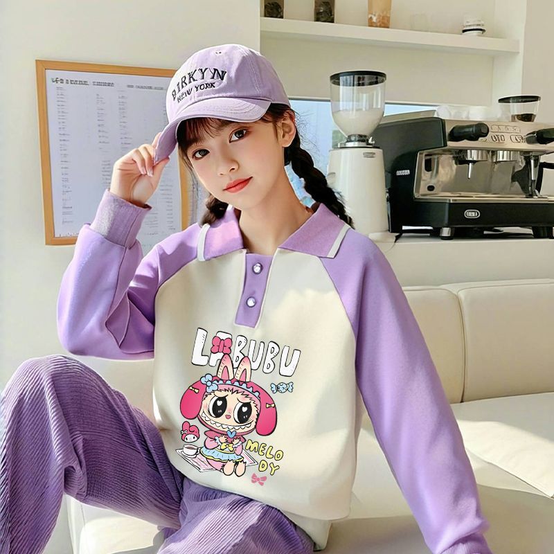 儿童春秋冬季卫衣 女宝宝上衣加厚通宽松中大童洋气打底衫纯棉t恤