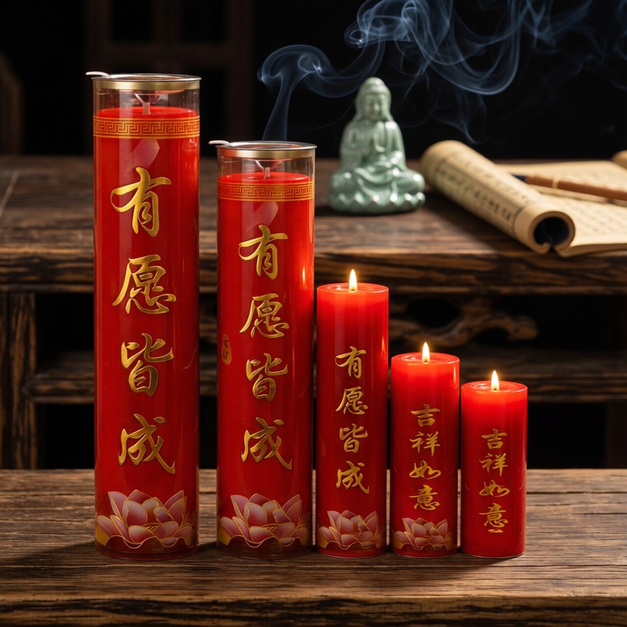 吉祥如意酥油斗烛供佛蜡烛就无烟无味节庆开业蜡烛寺庙礼佛酥油灯