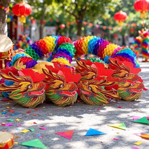 祭祀婚庆九龙拉花纸龙半成品雕龙