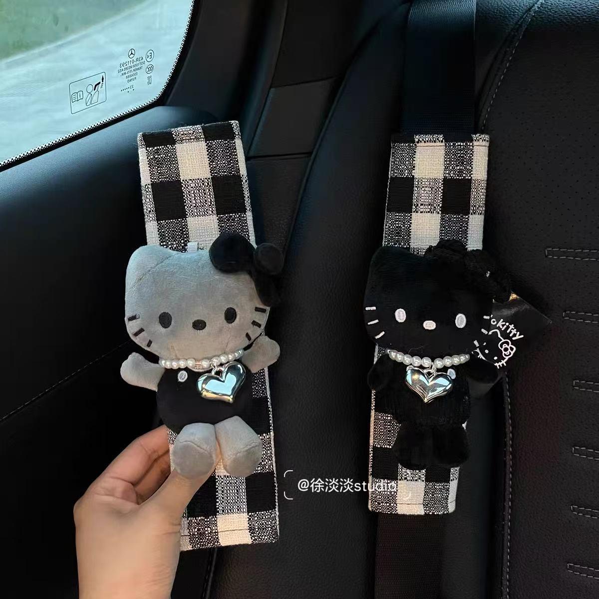 高级黑白hellokitty凯蒂猫安全带