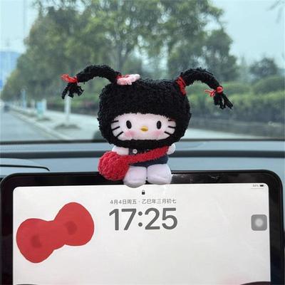 双马尾kitty车内装饰品摆件