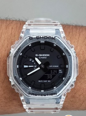 卡西欧手表G-SHOCK GA-2100SKE-7A/SR-1A/SRS-7A冰韧电子运动男表