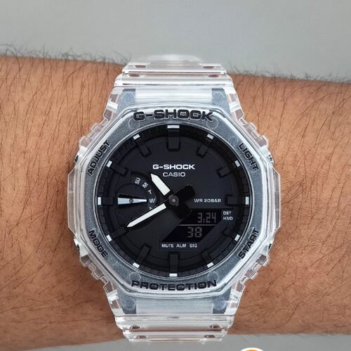 卡西欧电子双显运动石英男表防水