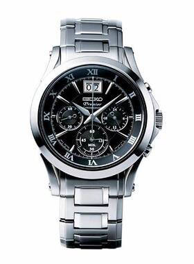 精工手表飞返逆跳多功能石英计时男表防水手表腕表SPC057J1/001J1