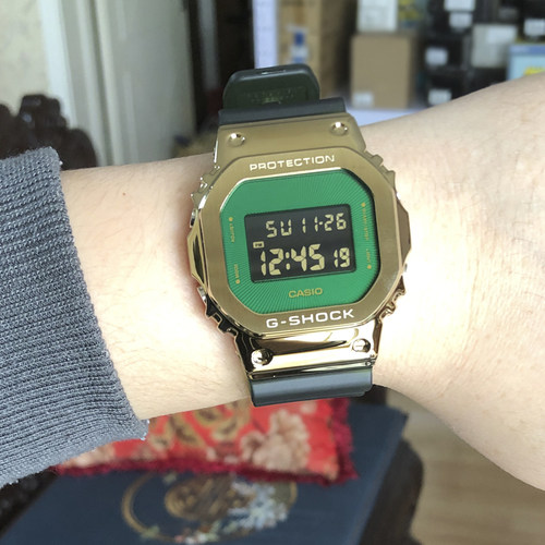 卡西欧手表G-SHOCK GM-5600CL-3/S5600PG-1/4/B-1电子运动男腕表