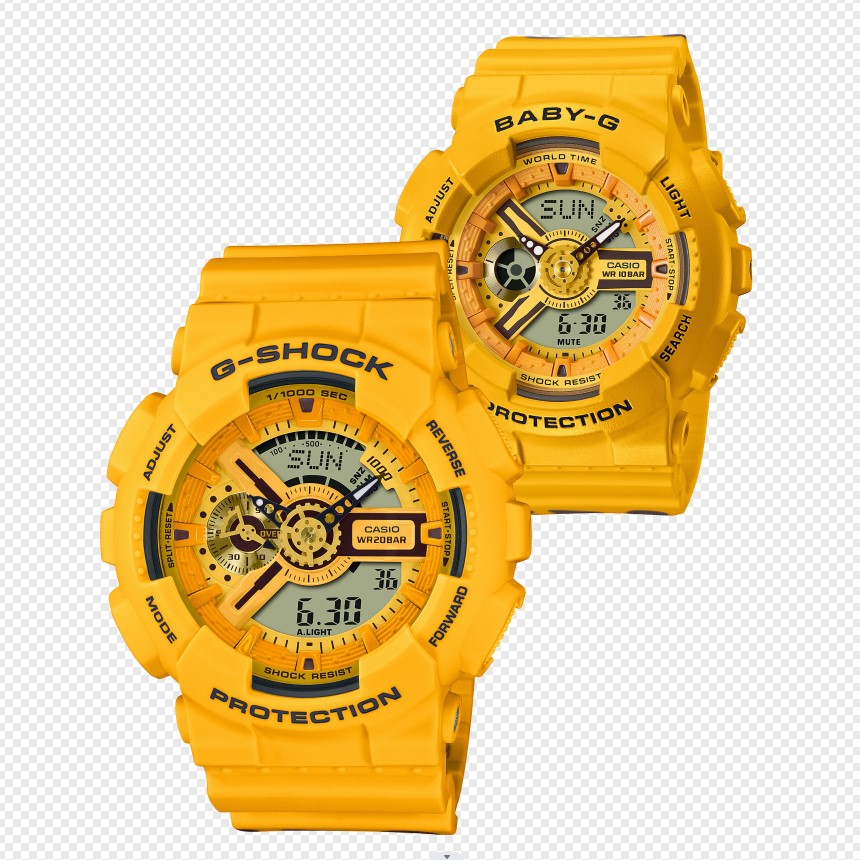 卡西欧G-SHOCK&Baby-G SLV-22A-9APFH/LOV-20A-7A电子情侣手腕表