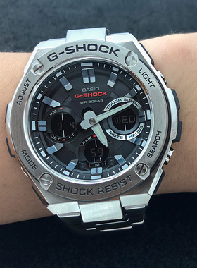 卡西欧手表G-SHOCK GST-S110/S100G/S310BDD太阳能运动防水男表