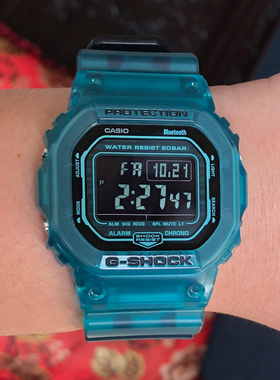 卡西欧手表G-SHOCK DW-B5600G/5610SL//SF蓝牙电子运动防水男碗表