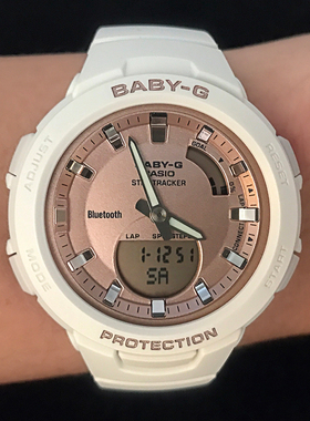 卡西欧手表BABY-G BSA-B100MF-7A/BGA-160/133蓝牙运动防水女腕表