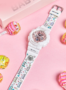 卡西欧BABY-G BA-130-7A1/1A4/7A2棒棒糖珍宝珠联名款电子女手表