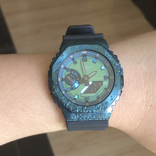 防水卡西欧40周年液晶指针双显