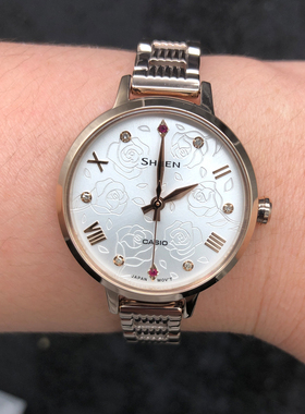 卡西欧Sheen SHE-4549CG-7A/4A/4539CGM/2A/M/4540石英女士腕手表