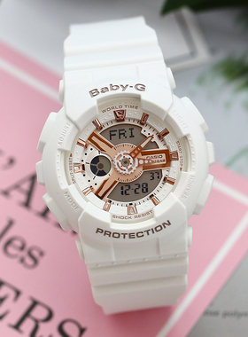 卡西欧手表BA-110XRG-7A/4A2/4A/GA/BE/1A/110XGA电子女表防水